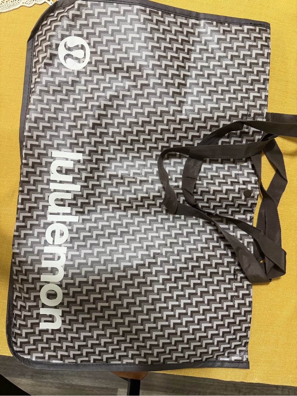 lululemon athletica Black Chevron Duffel Tote